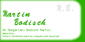 martin bodisch business card